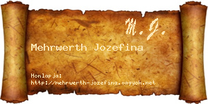 Mehrwerth Jozefina névjegykártya